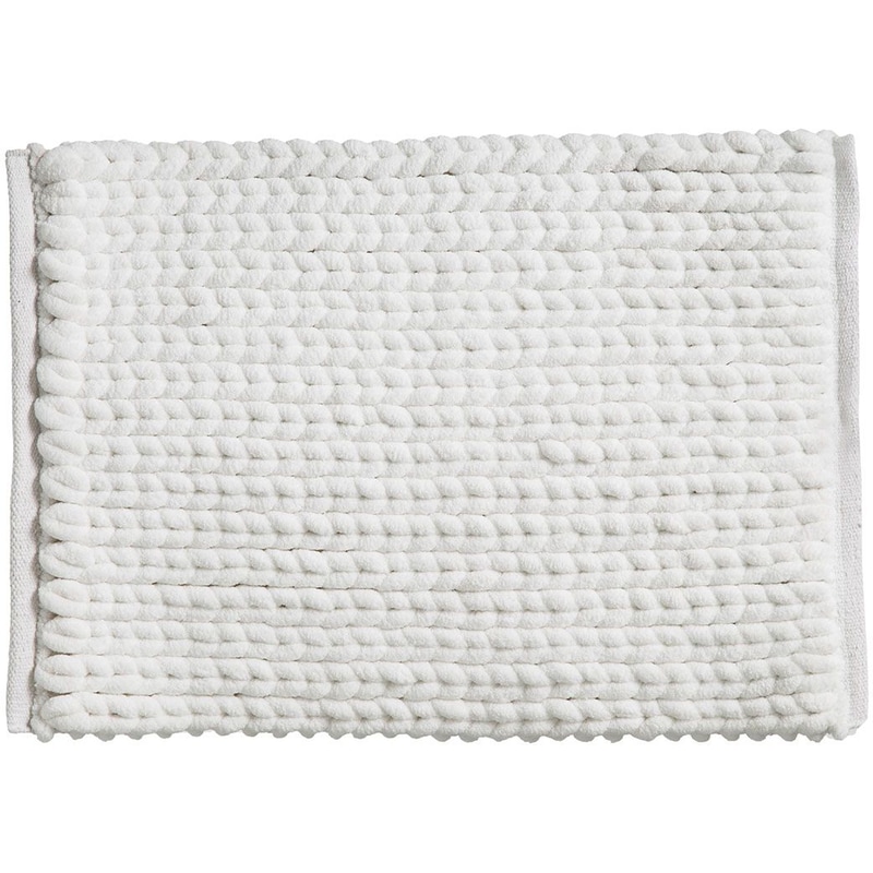 Πατάκι Μπάνιου Spitishop Ορθογώνιο από Πολυεστέρα 50x75 cm - Λευκό