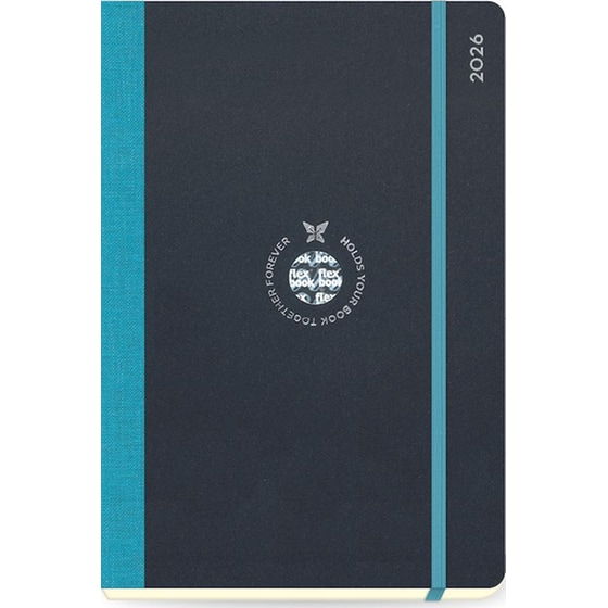 Ημερολόγιο Εβδομαδιαίο 2026 The Writing Fields Flex Global Μαύρο Τιρκουάζ image 0