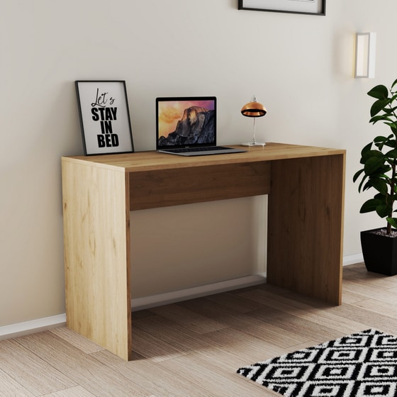 Γραφείο Μελέτης 24Mall Vorrei από Μοριοσανίδα 120x51.5x75 cm - Μπεζ image 2