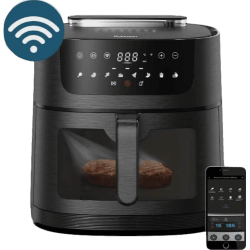 ROHNSON ROHNSON SMARTCHEF XL 2 R-2858 με Wi-Fi και Αποσπώμενο Κάδο 1800W 8 L Μαύρο Φριτέζα Αέρος