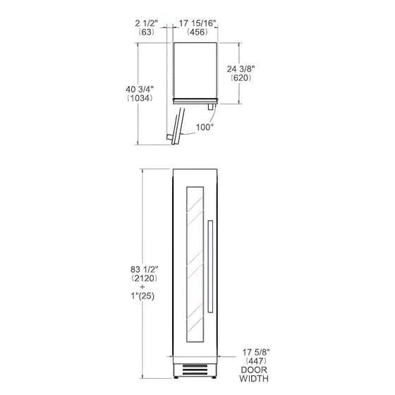 BERTAZZONI WC455BLX2T για 52 Μπουκάλια Inox Εντοιχιζόμενος Συντηρητής Κρασιών image 2