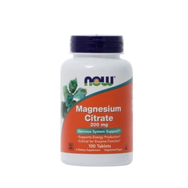 Μέταλλα Now Magnesium Citrate 200mg - 100 ταμπλέτες