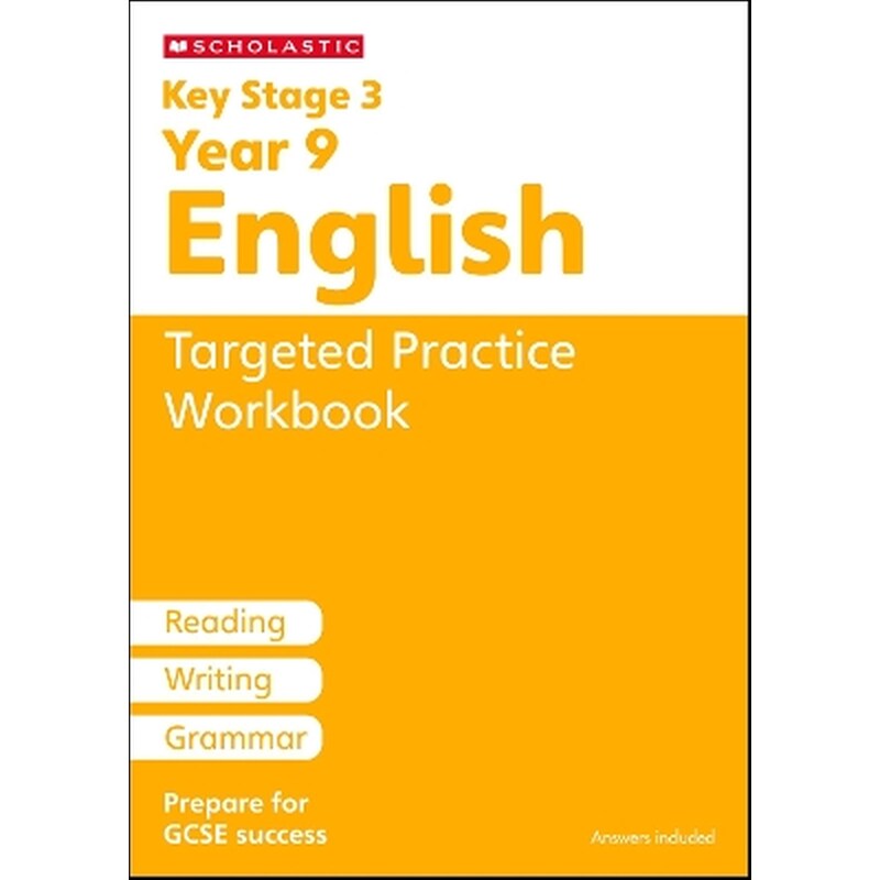 KS3 Year 9 English Targeted Practice Workbook with answers.