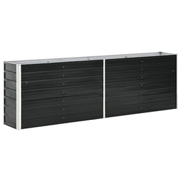 Vidaxl Ζαρντινιέρα Κήπου Ανθρακί 240x40x77 Εκ. Γαλβανισμένος Χάλυβας
