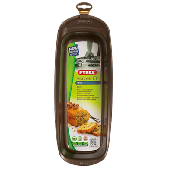 Φόρμα Ζαχαροπλαστικής Asimetria Pyrex Ανοξείδωτο Aτσάλι 30x14x8 cm - Kαφέ image 1