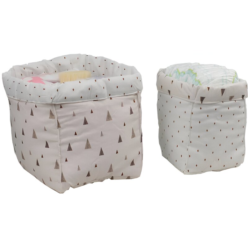 BEBE STARS Καλάθια Αποθήκευσης Bebe Stars Fox από Βαμβάκι 2Τμχ - Πολύχρωμο