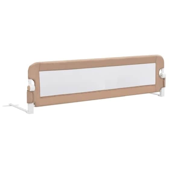 Vidaxl Μπάρα Κρεβατιού Προστατευτική Χρώμα Taupe 150x42 Εκ Πολυεστέρας image 2
