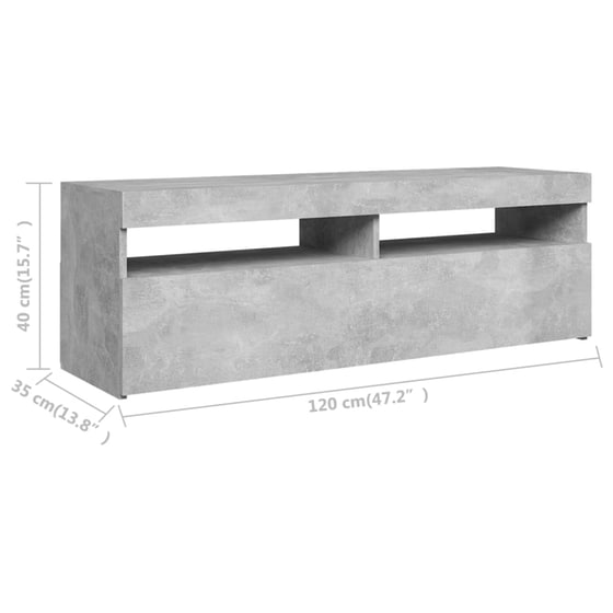 Έπιπλο Τηλεόρασης VidaXL από Μοριοσανίδα 120x35x40 cm - Γκρι image 1