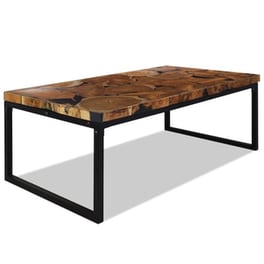Τραπεζάκι Σαλονιού VidaXL από Ξύλο Teak 110x60x40cm - Καφέ