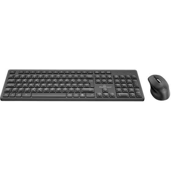 Powertech PT-1151 Ασύρματο Οπτικό Σετ Πληκτρολόγιο & Ποντίκι Μαύρο image 1