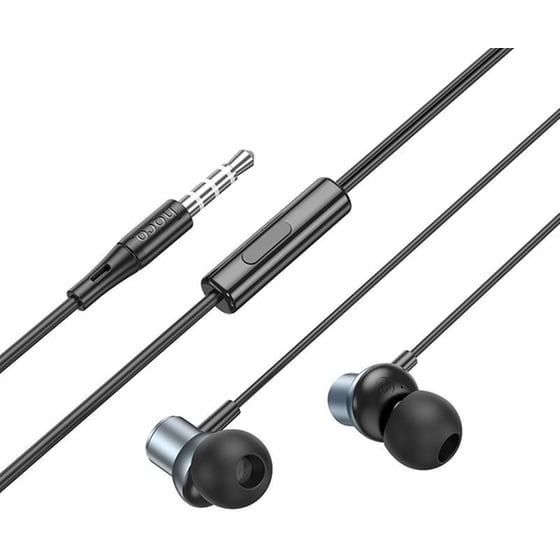 Hands Free Hoco M110 Encourage Universal Earphones Hi-fi Stereo Deep Sound 3.5mm Γκρι 1.2m image 3