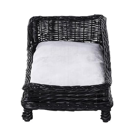 Πλεκτό Κρεβάτι Γάτας 69 X 42 X 33 Cm Χρώματος Μαύρο Pawhut D04-127bk image 2