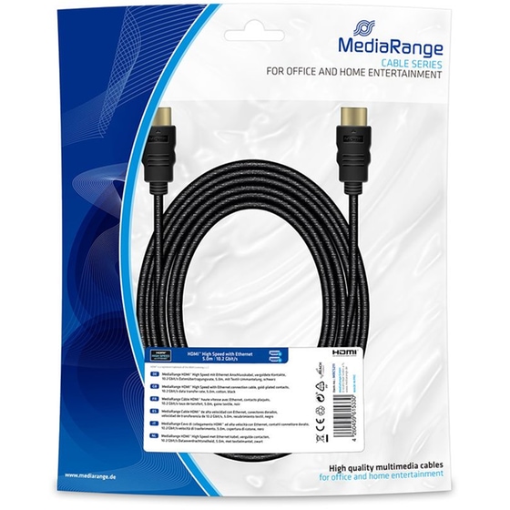 Καλώδιο Mediarange MRCS211 HDMI Male σε HDMI Male - 5m image 0