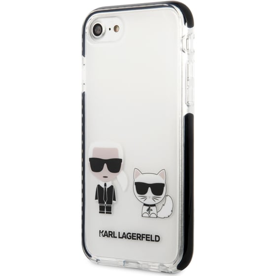 Θήκη Apple iPhone 7/8/SE - Karl Lagerfeld Ikonik Case “Karl & Choupette” - White image 2