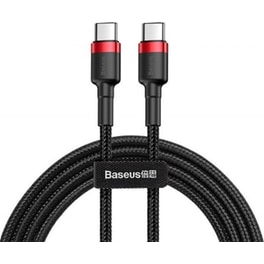 Baseus Type-C Cafule Pd 2.0 60W Flash Charging Cable 3A 1m - Μαύρο/Κόκκινο