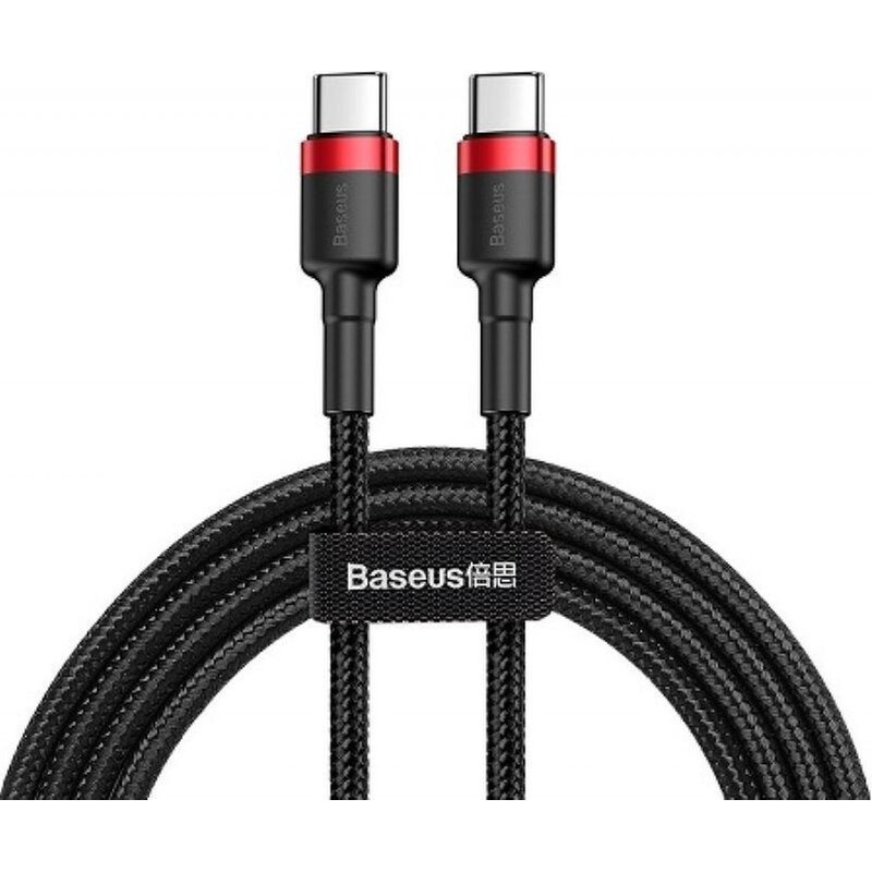 BASEUS Baseus Type-C Cafule Pd 2.0 60W Flash Charging Cable 3A 1m - Μαύρο/Κόκκινο