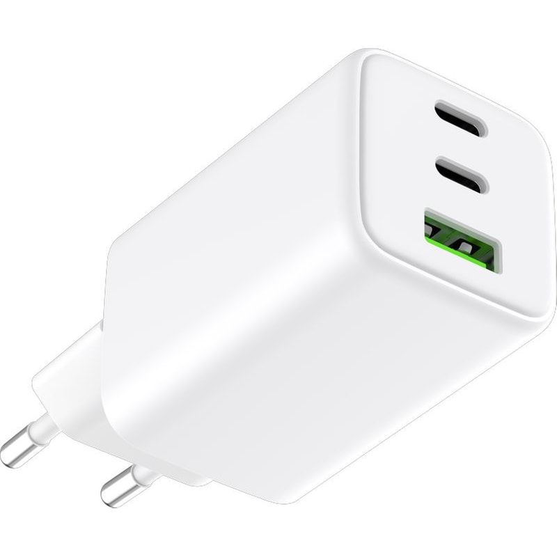 TUNE Φορτιστής Πρίζας Tune Dominion 2x USB-C/1x USB-A 65W - White