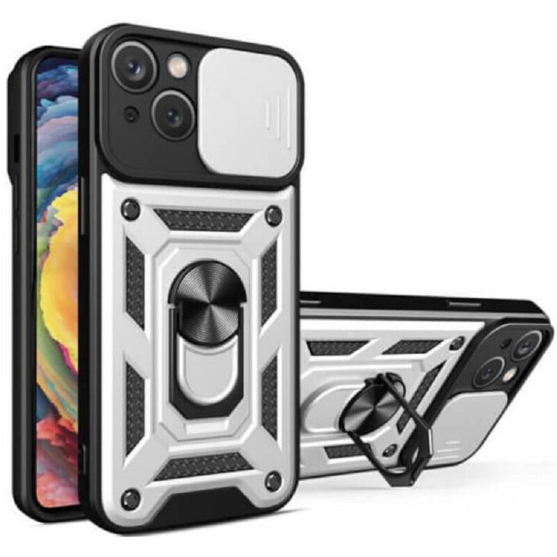 BODYCELL Θήκη Apple iPhone 14 Plus - Bodycell Armor Slide - Ασημί