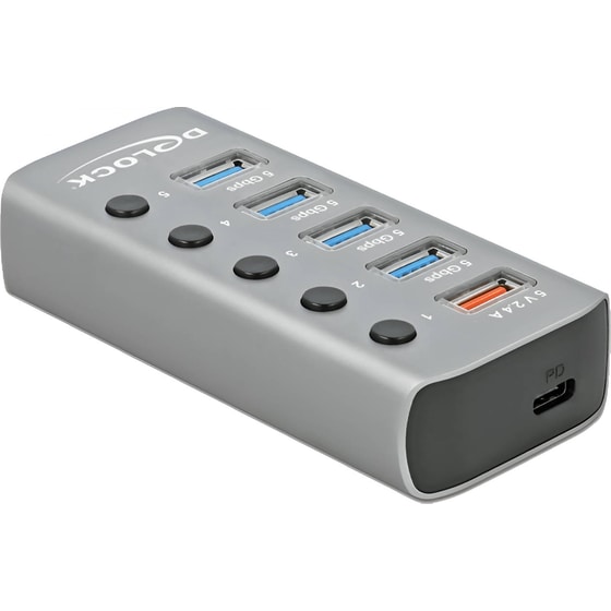 DeLock 63263 USB Hub 6-Port USB 3.2 συμβατό με USB-A image 2