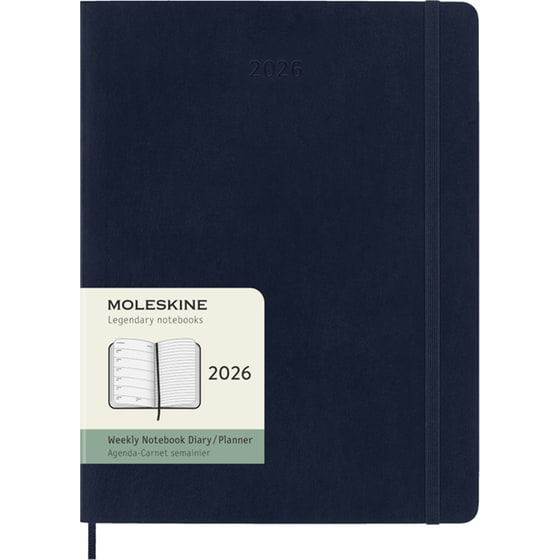 Ημερολόγιο Εβδομαδιαίο Moleskine 2026 12Μ ΧLarge Saphire Blue Soft image 0