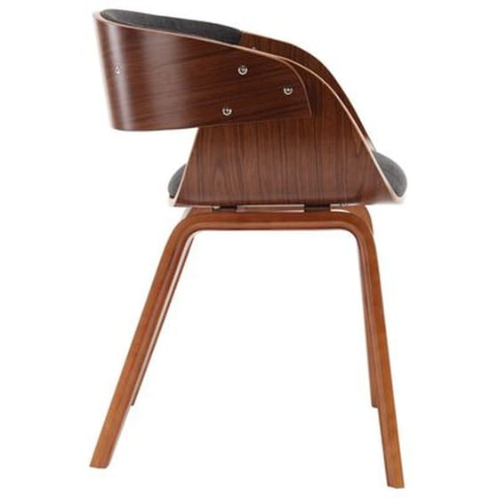 Καρέκλες Τραπεζαρίας Vidaxl από Λυγισμένο Ξύλο και Ύφασμα 4 Τμχ - Γκρι image 3