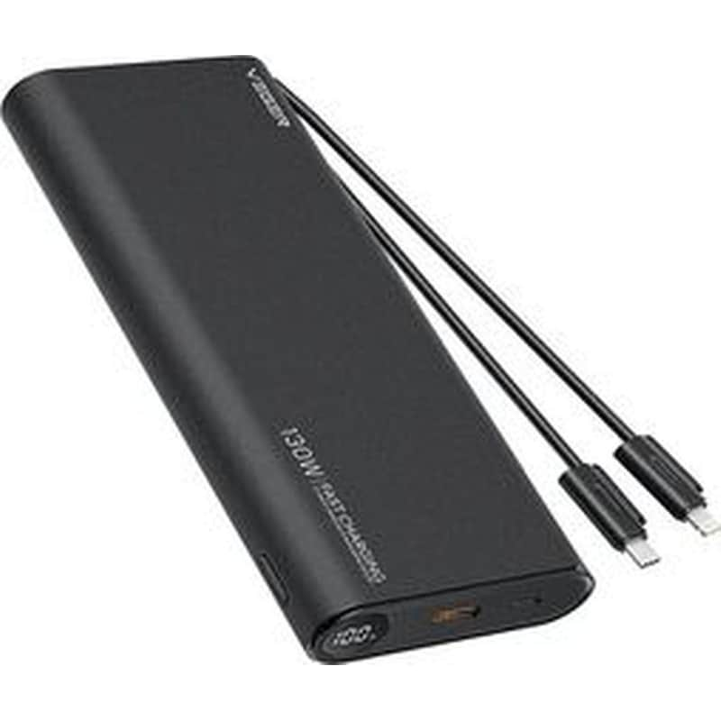 VEGER Powerbank Veger Tc130 25.000mAh 130W USB-A, USB-C Power Delivery - Μαύρο