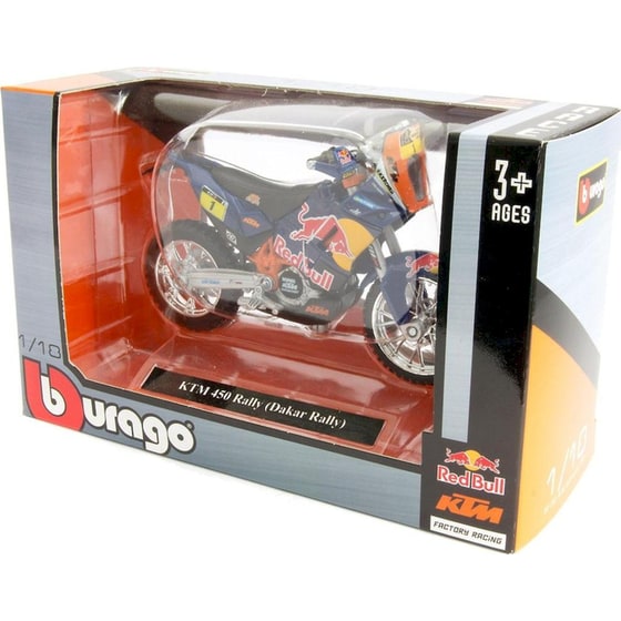 Bburago Μοτοσυκλέτα 1:18 Red Bull KTM 450 Rally/ 450 Rally 2019/ SF-F Factory Edition 1 Τμχ - Τυχαία Επιλογή Σχεδίου image 2