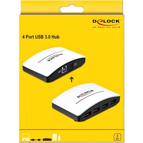 DeLock 61762 USB Hub 4-Port USB 3.0 συμβατό με USB-A image 3