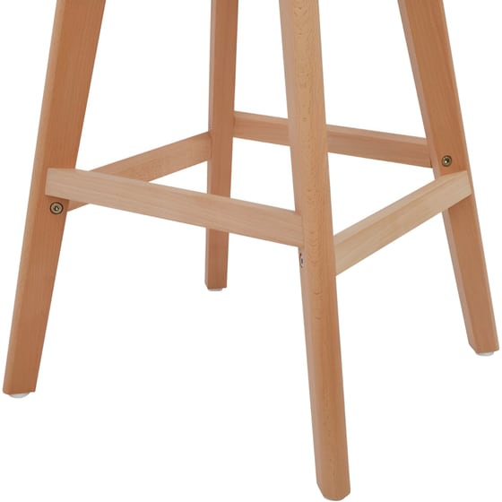 Σκαμπό Μπαρ Polihome Fiona Ξύλινη 47.5x57x104.5cm 4Τμχ - Μαύρο image 4