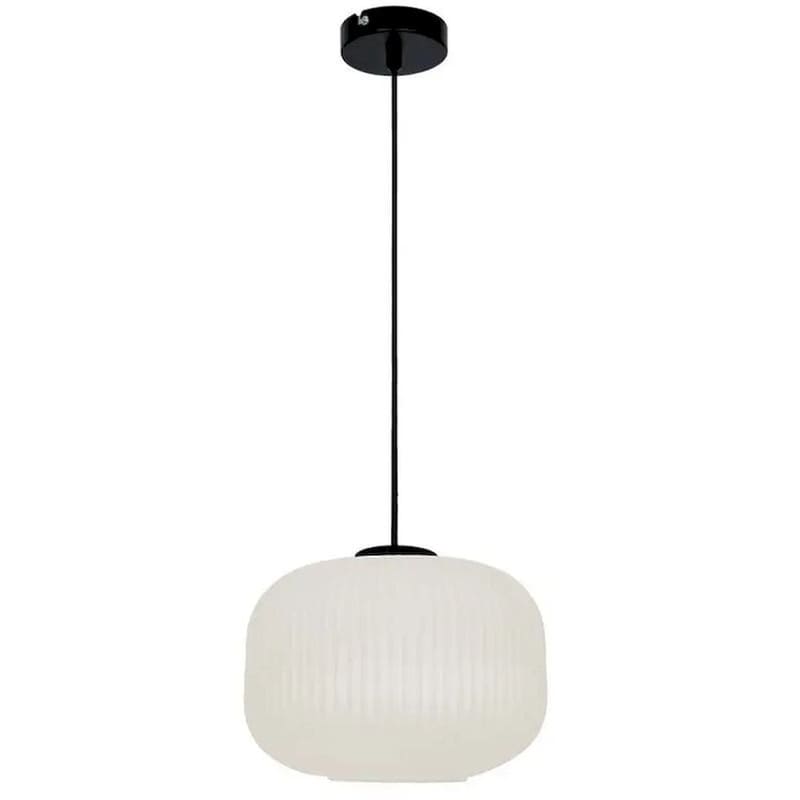 VIOKEF Φωτιστικό Οροφής Μονόφωτο Viokef Astor 4253000 Γυάλινο/Μεταλλικό - Μαύρο/Λευκό