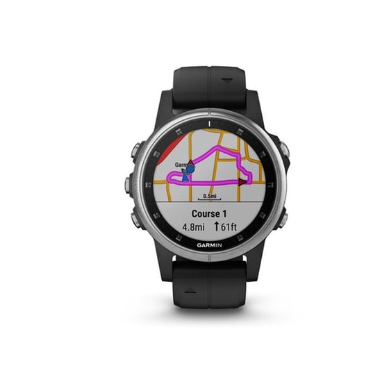 Smartwatch Garmin Fenix 5S Plus 42mm Ασημί-Μαύρο image 1