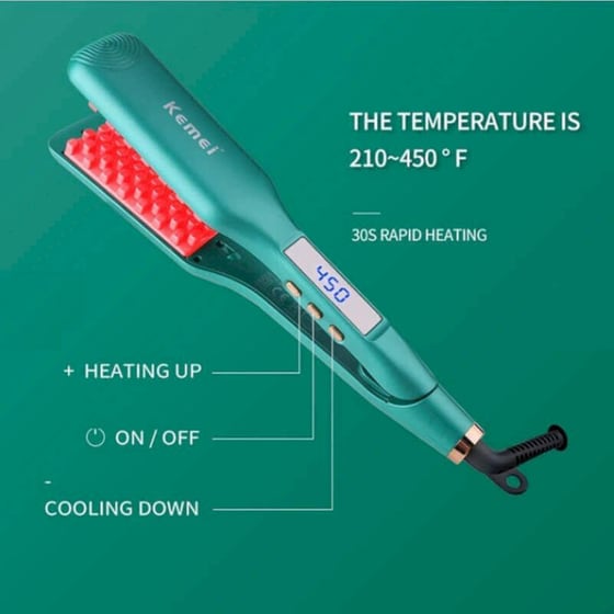 Ισιωτικό Μαλλιών Kemei KM-1228 55 W - Πράσινο image 6