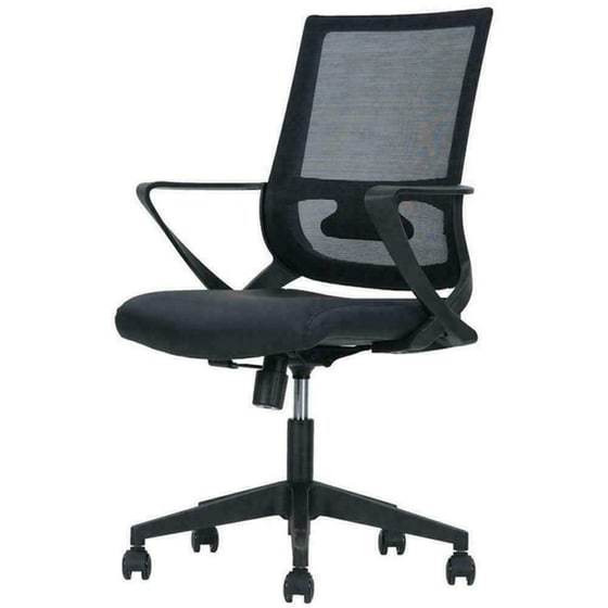 Καρέκλα Γραφείου Liberta Cross από Mesh - Μαύρη image 2