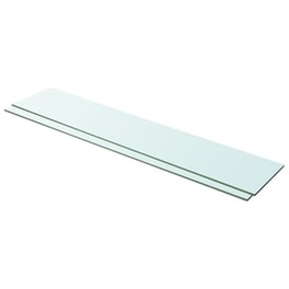 Ράφια Τοίχου VidaXL Πάνελ από Γυαλί 100x20 cm 2 Τμχ - Διάφανο