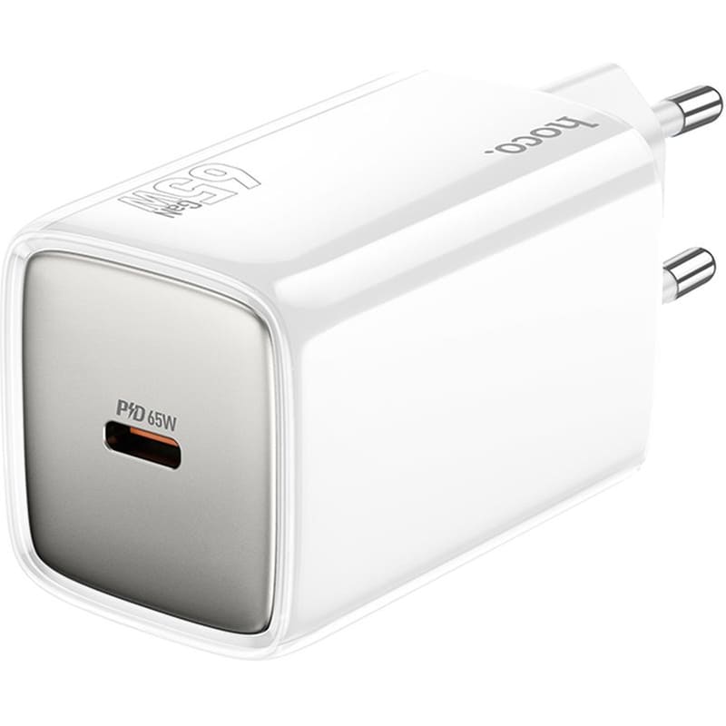 Φορτιστής Πρίζας Hoco N48 Glorious USB-C 65W - White
