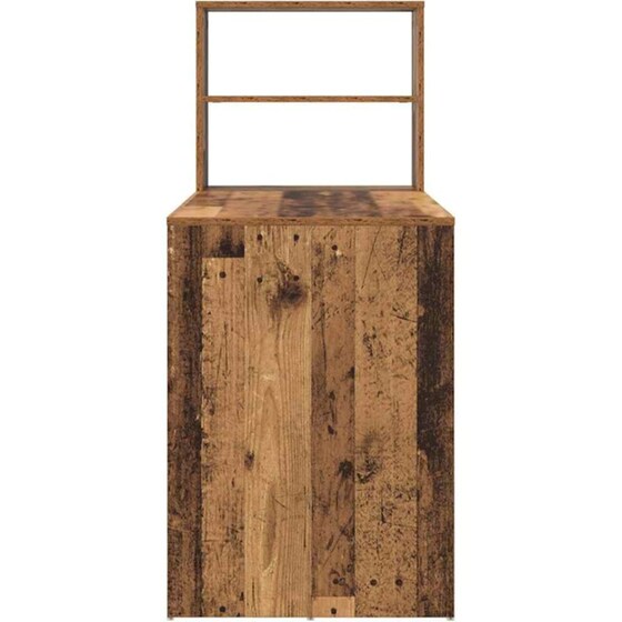 Γραφείο VidaXL από Επεξεργασμένο Ξύλο 113x54x120 cm - Παλιό Ξύλο image 4