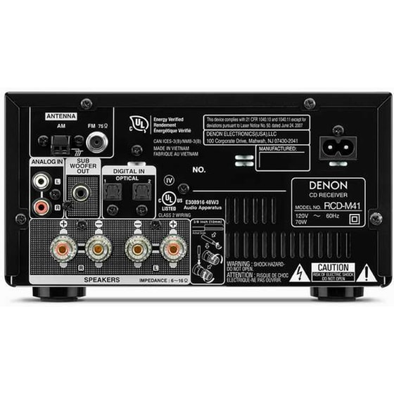 Micro Hi-Fi Denon RCD-M41 - Μαύρο image 2