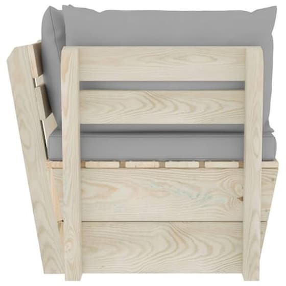 Καναπές Κήπου Γωνιακός VidaXL από Εμποτισμένο Ξύλο Ερυθρελάτης 60x60x65 cm - image 3