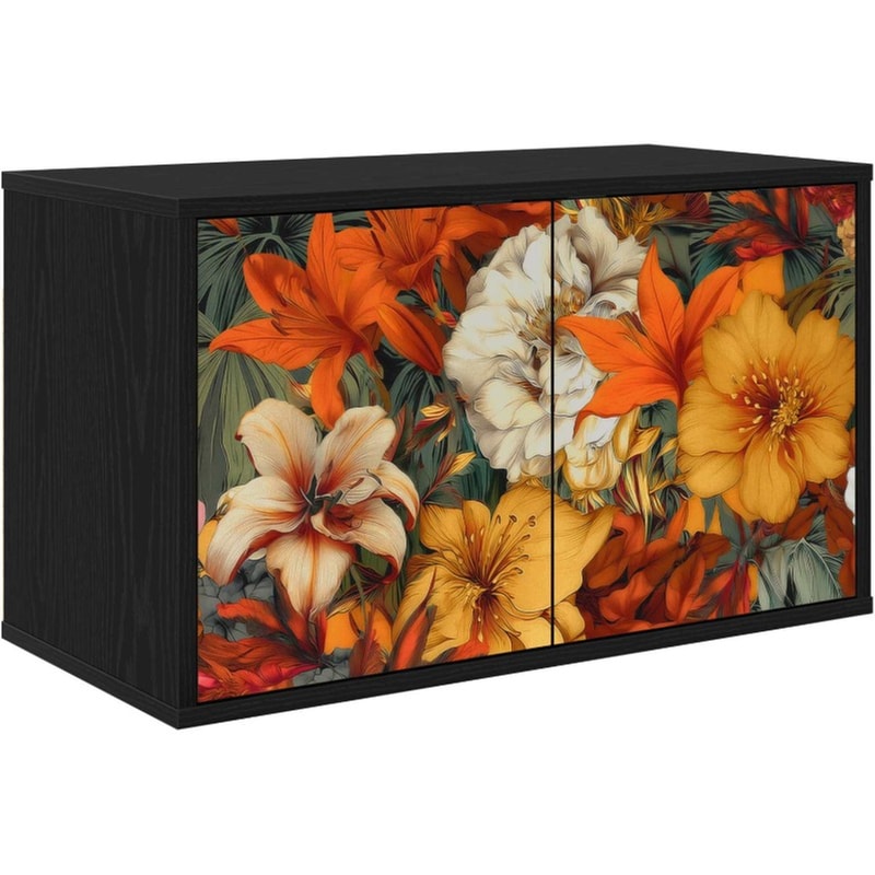 Έπιπλο Τηλεόρασης VidaXL GENNEP Επιτοίχιο 69 x 33 x 40 cm - Μαύρη Δρυς
