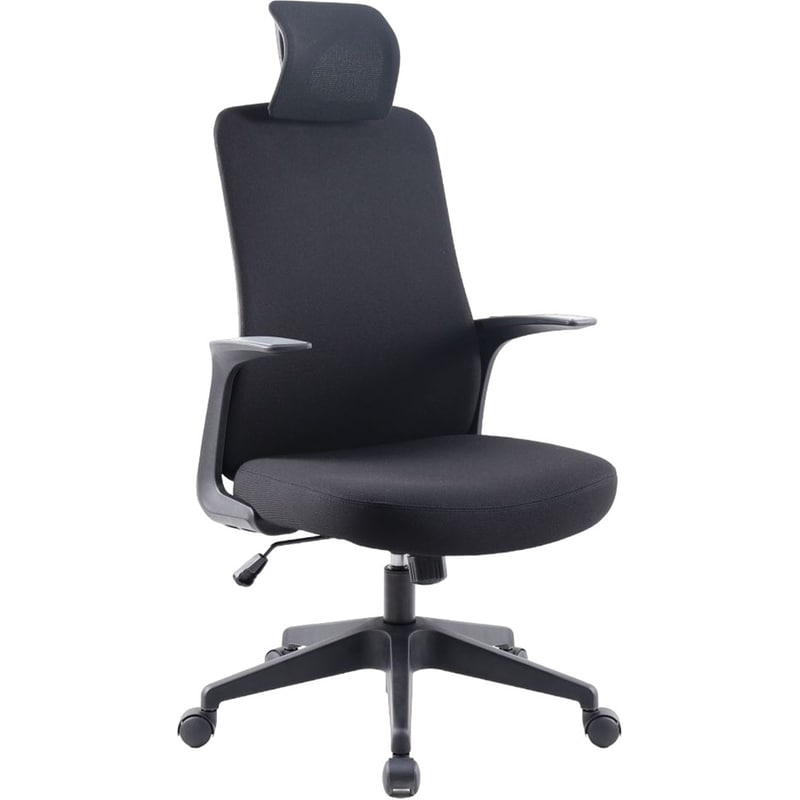 THESIS Καρέκλα Εργονομική Thesis C7 από Ύφασμα και Mesh - Μαύρη