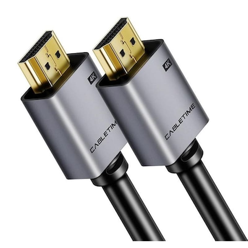 CABLETIME Cabletime Καλώδιο Hdmi 2.0 Av566, 4k/60hz, 5m, Μαύρο