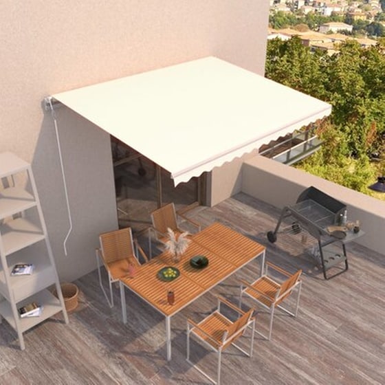 Τέντα Vidaxl Συρόμενη Αυτόματη 450x300cm - Κρεμ image 1