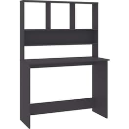 Γραφείο VidaXL με Ράφια από Μοριοσανίδα 110x45x157 cm - Γκρι