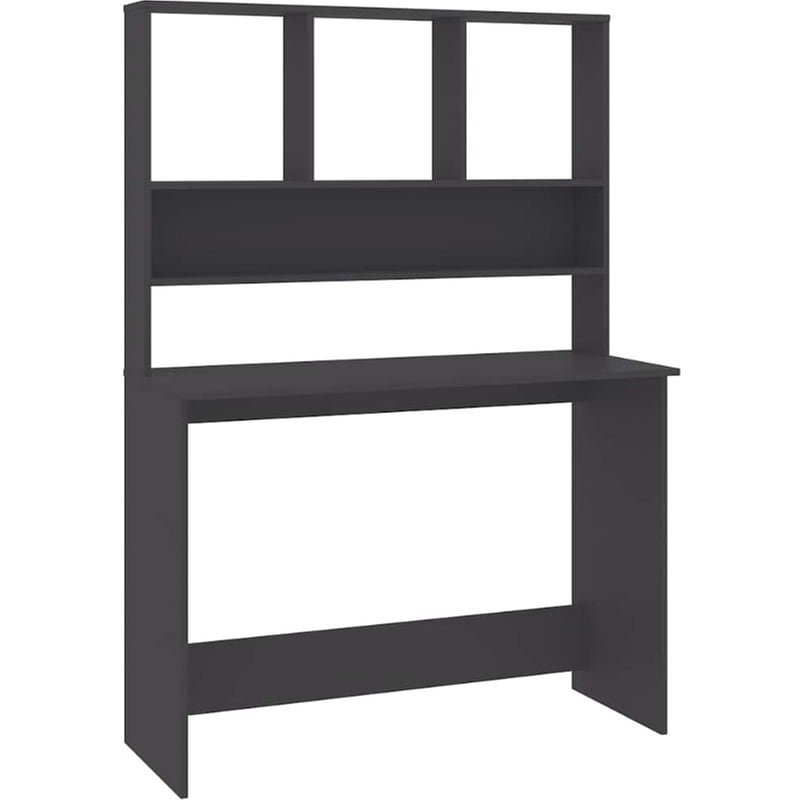 Γραφείο VidaXL με Ράφια από Μοριοσανίδα 110x45x157 cm - Γκρι
