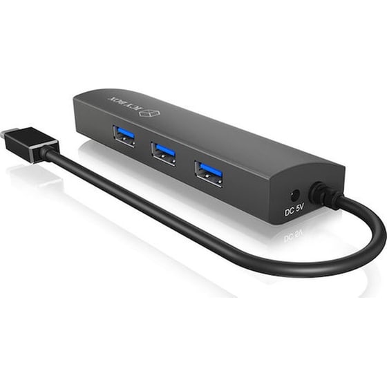 Icy Box IB-HUB1406-C USB Hub 3-Port USB 3.0 συμβατό με Type-C image 1