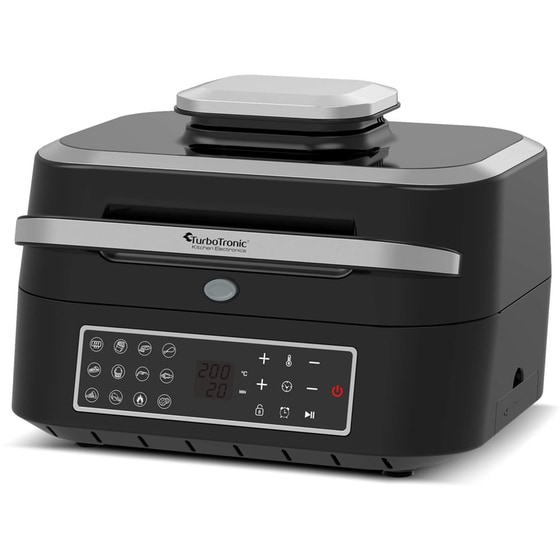 TURBOTRONIC TT-AG700 με Καπάκι 1800 W 6.5 L Μαύρο/Ασημί Φριτέζα Αέρος - Grill image 2