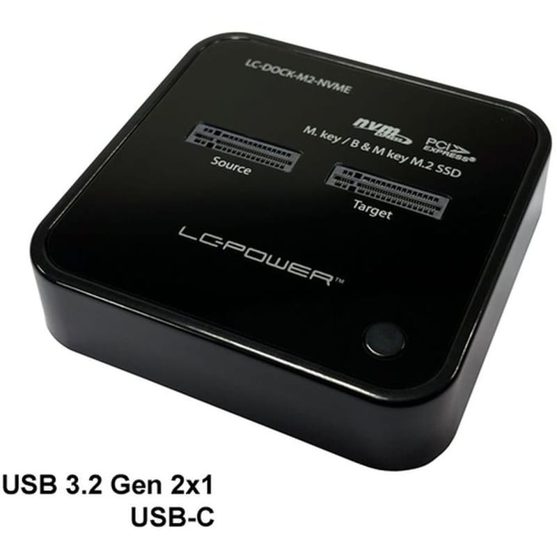 LC-POWER Lc-power Docking Station For Two Nvme-m2 Ssd Usb3.2