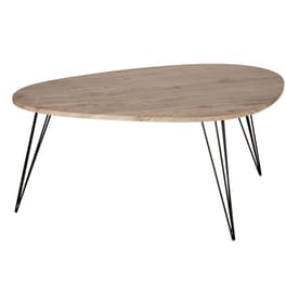 Τραπεζάκι Σαλονιού Spitishop από MDF 96x65x50cm - Καφέ