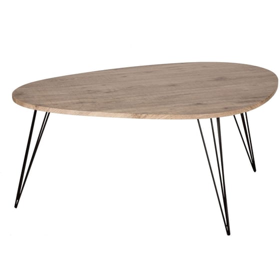 Τραπεζάκι Σαλονιού Spitishop από MDF 96x65x50cm - Καφέ image 0
