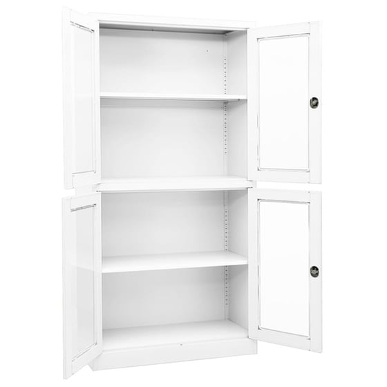 Ντουλάπα Γραφείου VidaXL από Ατσάλι 90x40x180 cm - Λευκό image 1
